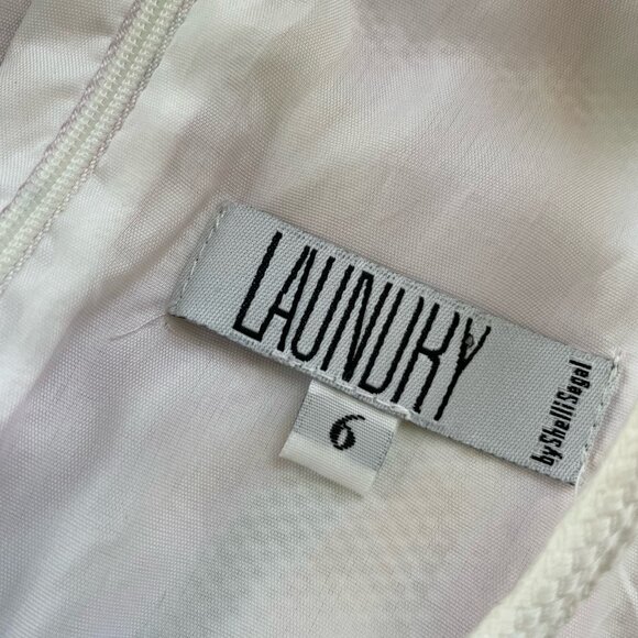 Vintage 90s Laundry Shelli Segal Womens Dress Sz 6 Pink Groovy Sheath Retro 60s - Picture 10 of 10